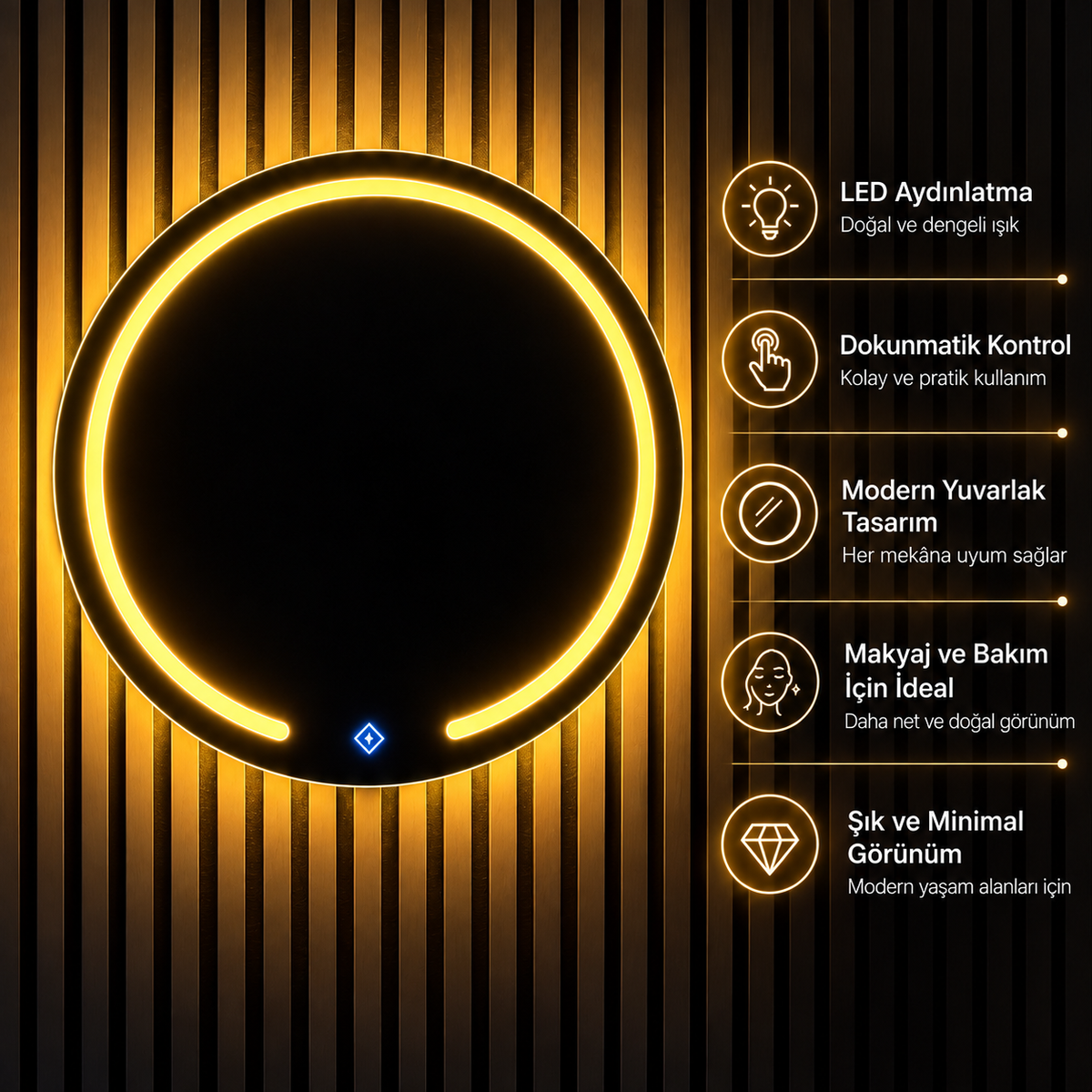 AYNEVA® 60 cm Premium LED Ayna
